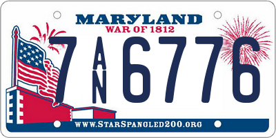 MD license plate 7AN6776