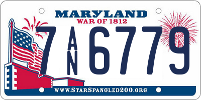 MD license plate 7AN6779