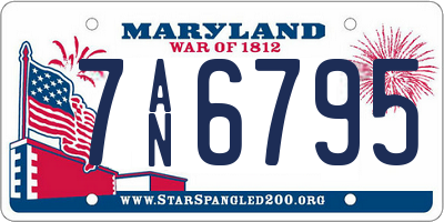 MD license plate 7AN6795