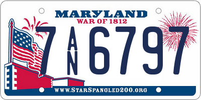 MD license plate 7AN6797