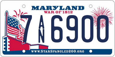 MD license plate 7AN6900