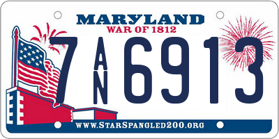 MD license plate 7AN6913