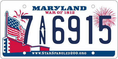 MD license plate 7AN6915