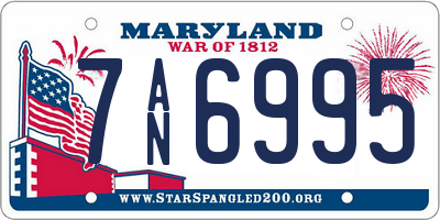MD license plate 7AN6995