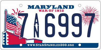 MD license plate 7AN6997