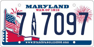 MD license plate 7AN7097