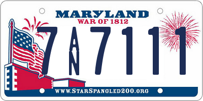 MD license plate 7AN7111