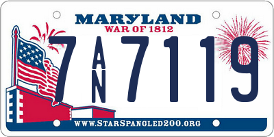 MD license plate 7AN7119