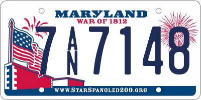 MD license plate 7AN7148