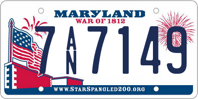 MD license plate 7AN7149