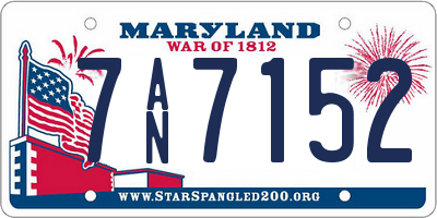 MD license plate 7AN7152