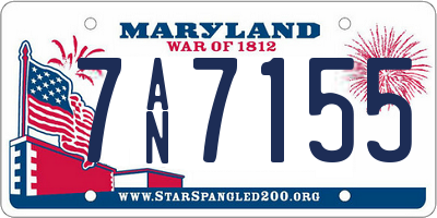 MD license plate 7AN7155