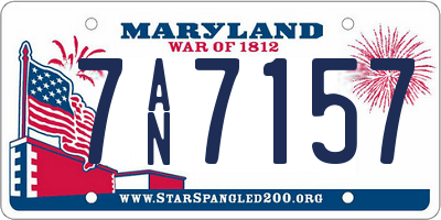 MD license plate 7AN7157