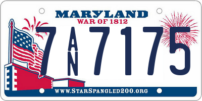 MD license plate 7AN7175