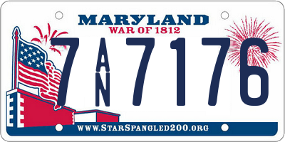 MD license plate 7AN7176
