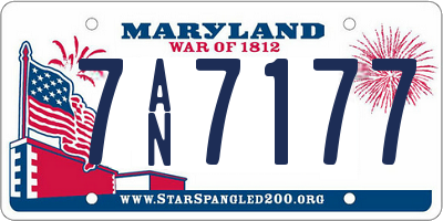 MD license plate 7AN7177