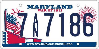MD license plate 7AN7186