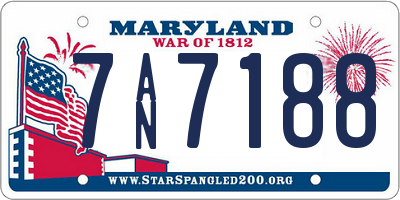 MD license plate 7AN7188