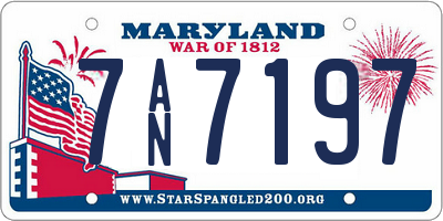 MD license plate 7AN7197