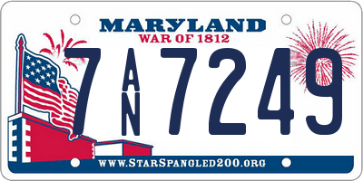 MD license plate 7AN7249