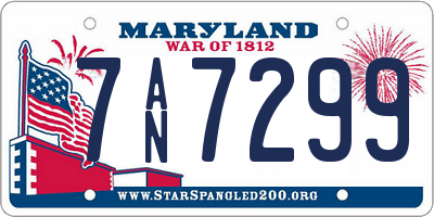 MD license plate 7AN7299