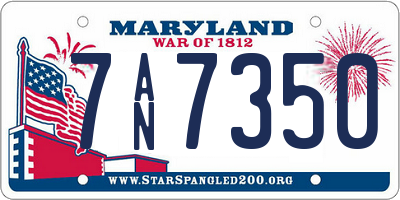 MD license plate 7AN7350