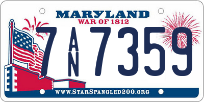 MD license plate 7AN7359