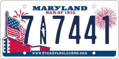 MD license plate 7AN7441