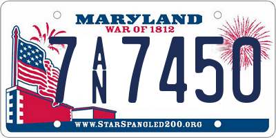 MD license plate 7AN7450