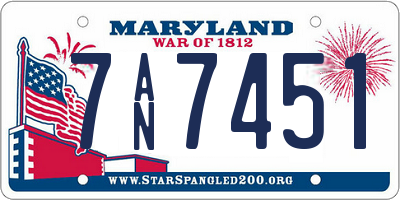 MD license plate 7AN7451