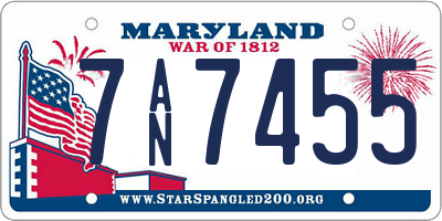 MD license plate 7AN7455