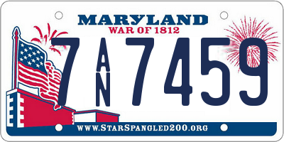 MD license plate 7AN7459