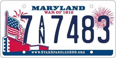 MD license plate 7AN7483