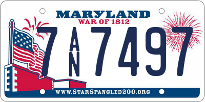 MD license plate 7AN7497