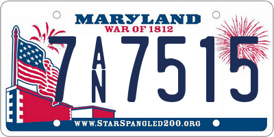 MD license plate 7AN7515