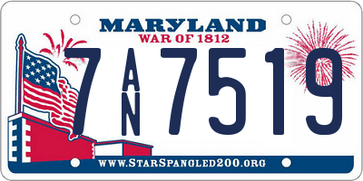 MD license plate 7AN7519