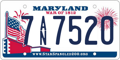 MD license plate 7AN7520