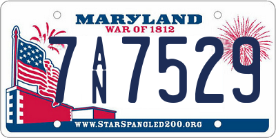 MD license plate 7AN7529