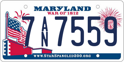 MD license plate 7AN7559