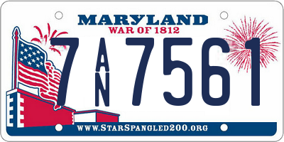 MD license plate 7AN7561