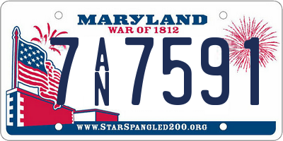 MD license plate 7AN7591