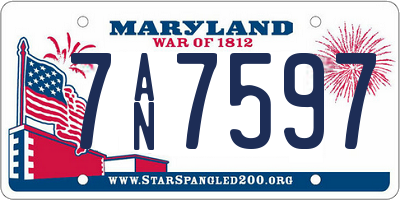 MD license plate 7AN7597