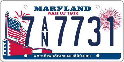 MD license plate 7AN7731