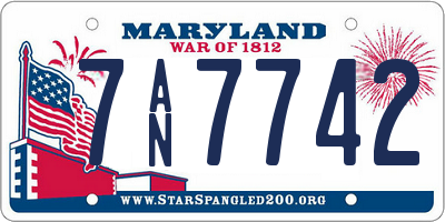 MD license plate 7AN7742