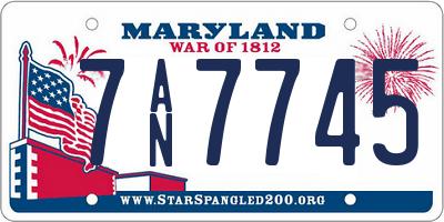 MD license plate 7AN7745