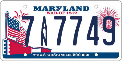 MD license plate 7AN7749