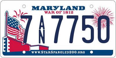 MD license plate 7AN7750