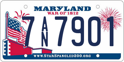 MD license plate 7AN7901
