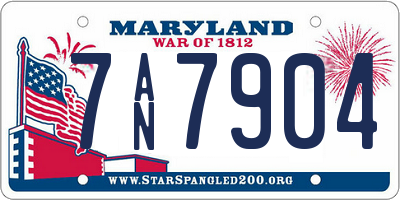 MD license plate 7AN7904