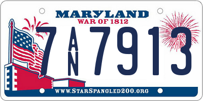 MD license plate 7AN7913